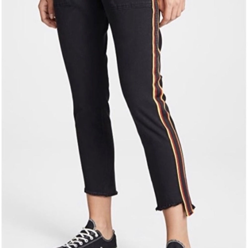 PAM & GELA BLACK NEW W TAGS SIZE 32 UNIFORM SIDE STRIPE PANT